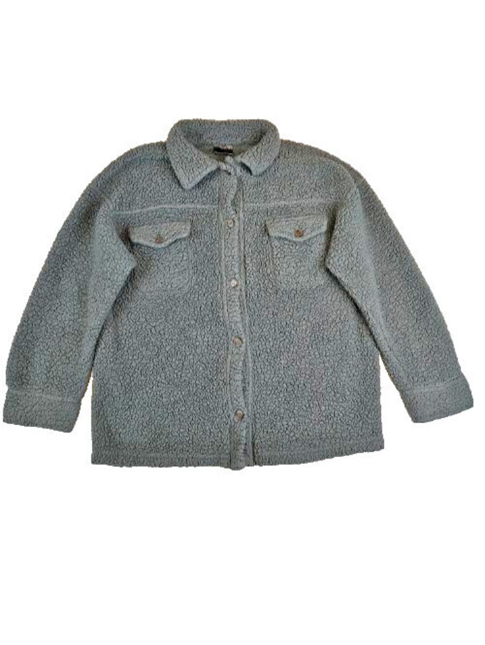 Size: M/L Dark Green 32 Degrees Heat Sherpa cozy shirt jacket.